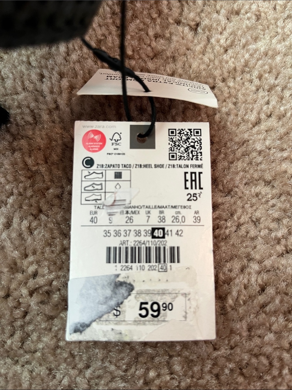 NWT ZARA Woven Slingback Kitten Heels - Picture 7 of 10